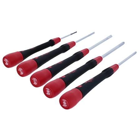 Wiha Precision Slotted & Phillips Screwdriver Set 5 Piece 26195